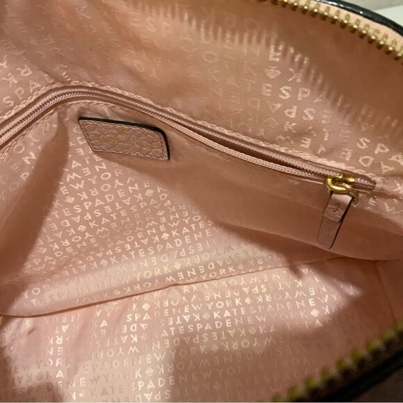 KATE SPADE Medium Dome Pebbled Leather Satchel blush pink matching wallet - Picture 10 of 16